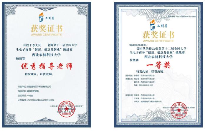 第十二届”三创赛”中李天良同志荣获优秀指导老师